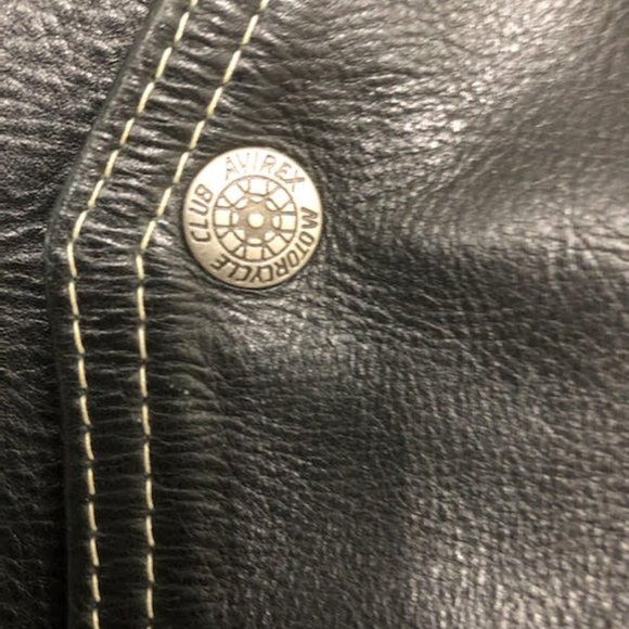 LIMITED EDITION AVIREX LEATHER MOTO BIKER VEST SIZE LARGE - Picture 5 of 13